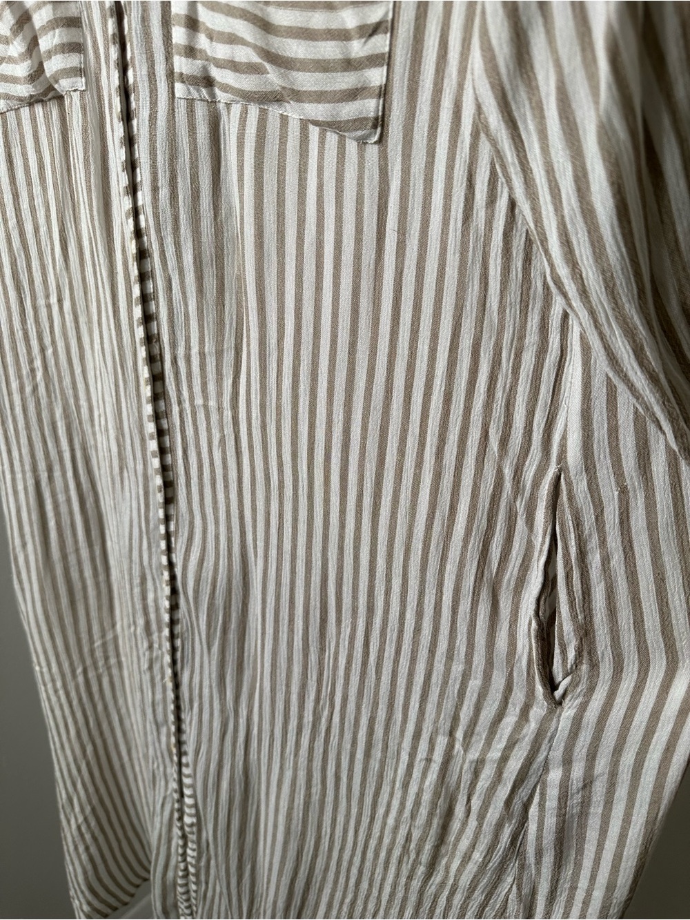 Blue Island Striped Roll Tab Tunic Shirt Dress Cover Up Size L - Picture 7 of 8